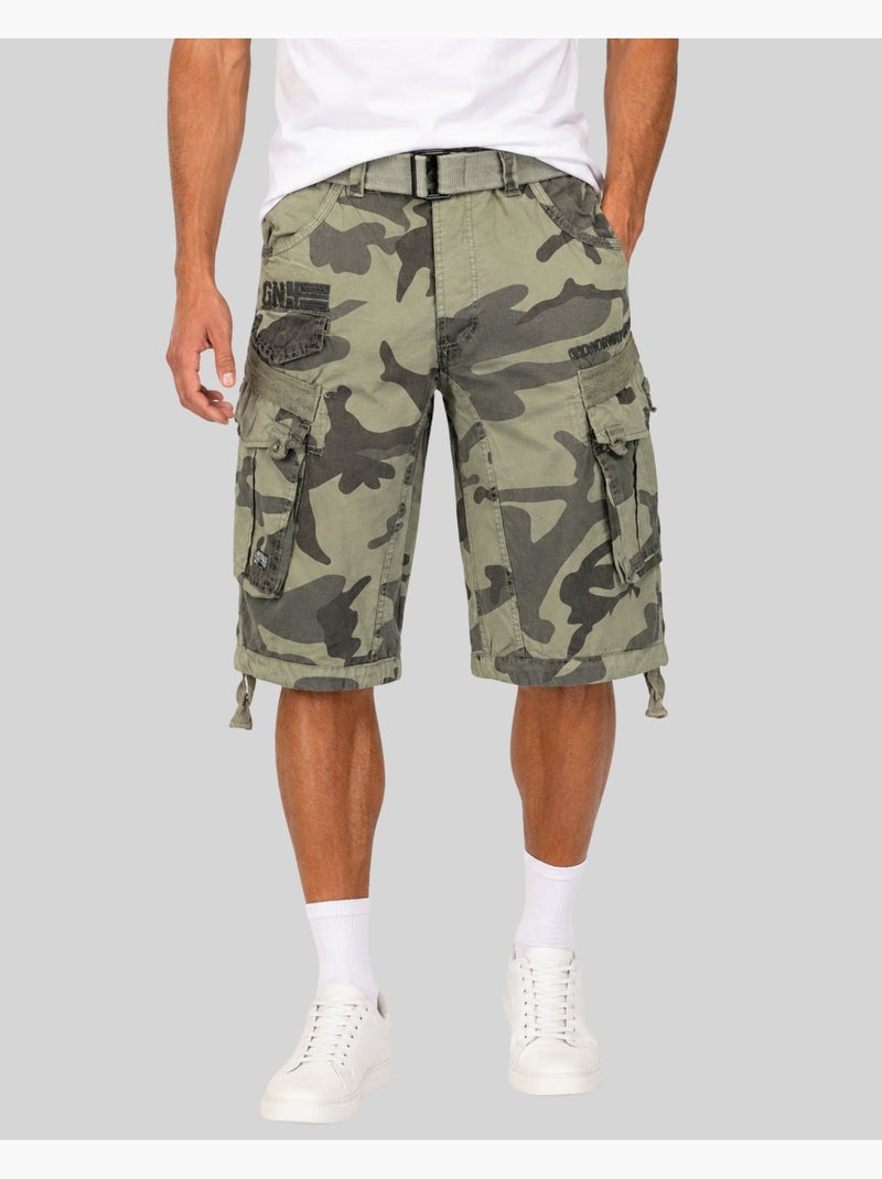 Bermuda panoramique camo – geographical norway Gris Multicolore - Kiabi