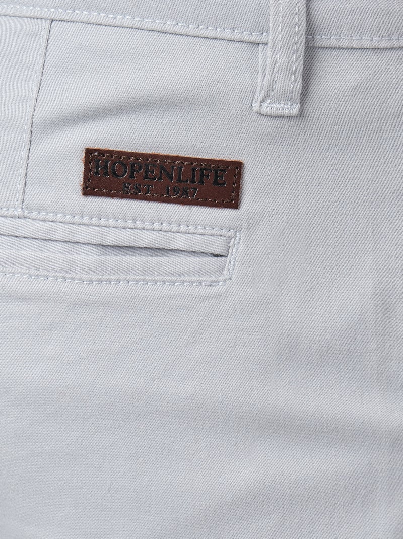 Bermuda poches fendues Bleu ciel - Kiabi