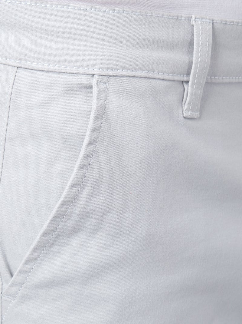 Bermuda poches fendues Bleu ciel - Kiabi