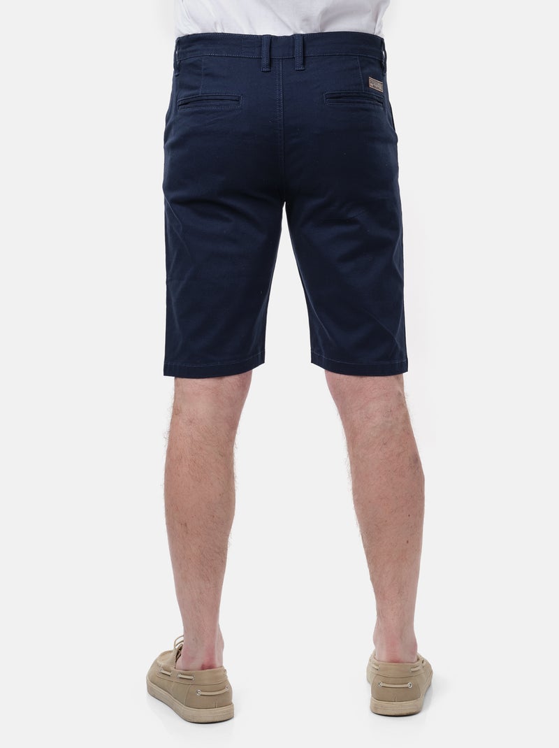 Bermuda poches fendues Bleu marine - Kiabi