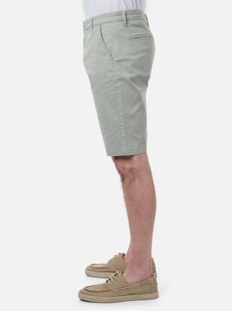 Bermuda poches fendues Gris perle - Kiabi