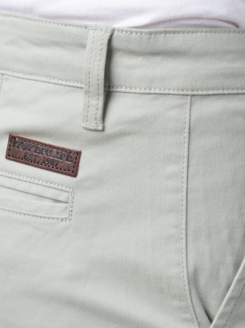 Bermuda poches fendues Gris perle - Kiabi