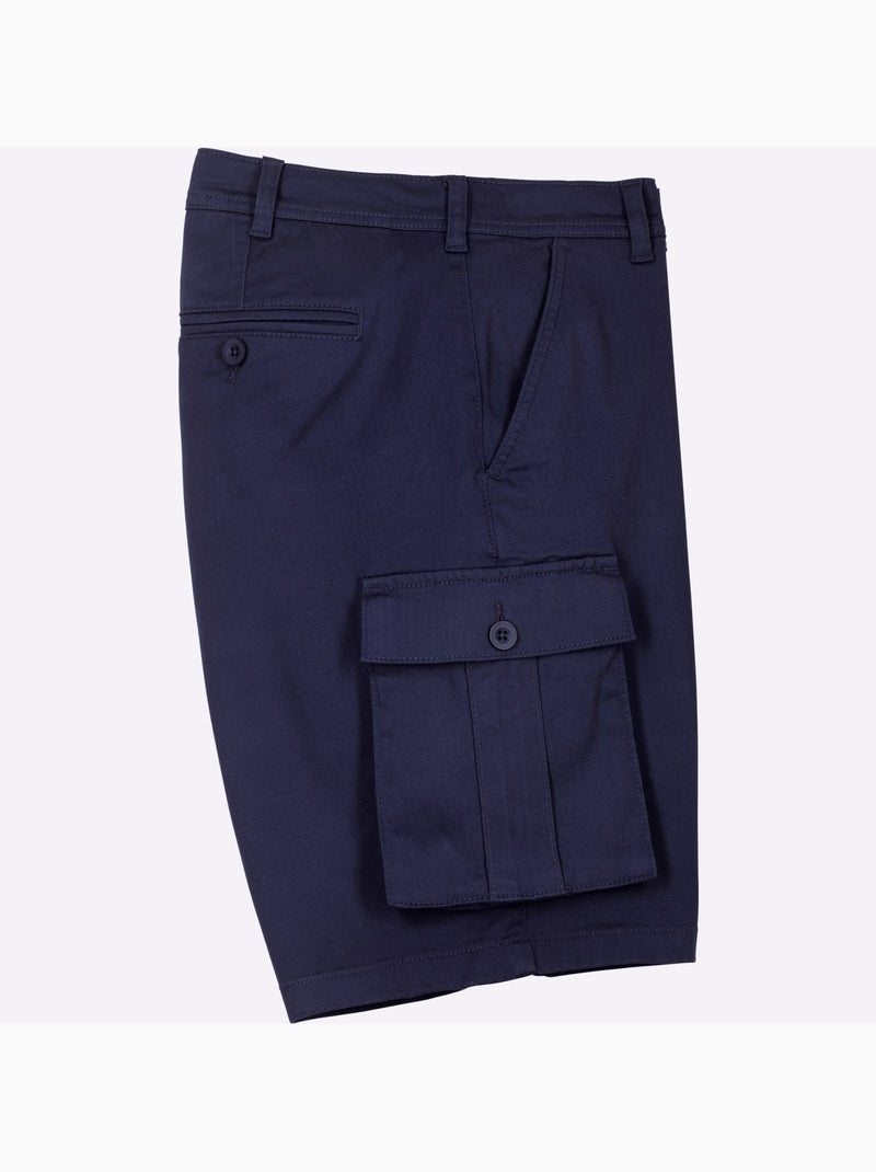 Bermuda qualité twill - taille standard - moda vilona Bleu marine - Kiabi
