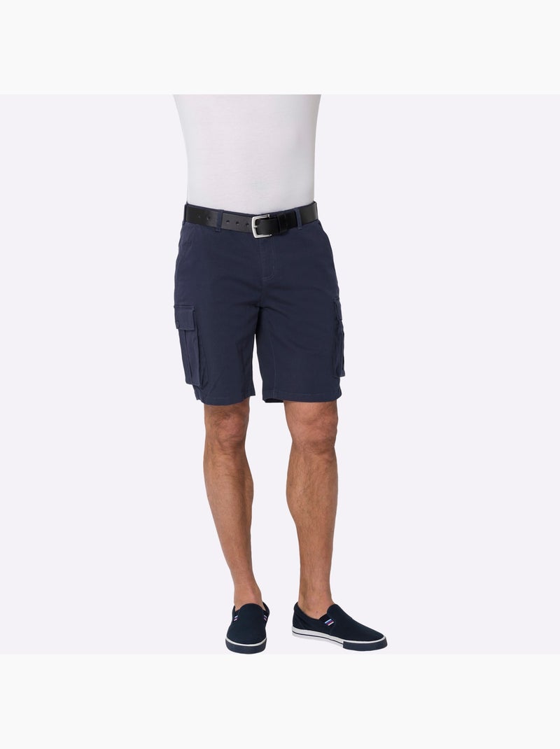 Bermuda qualité twill - taille standard - moda vilona Bleu marine - Kiabi