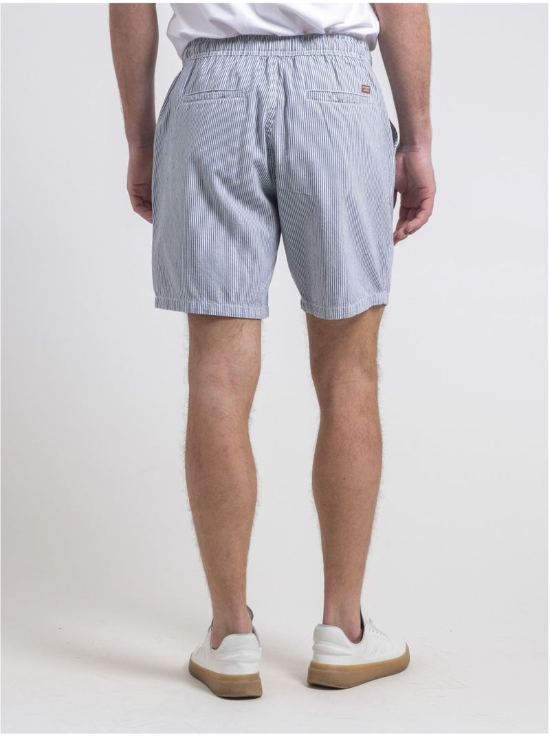 Bermuda rayé BRENT Bleu marine - Kiabi