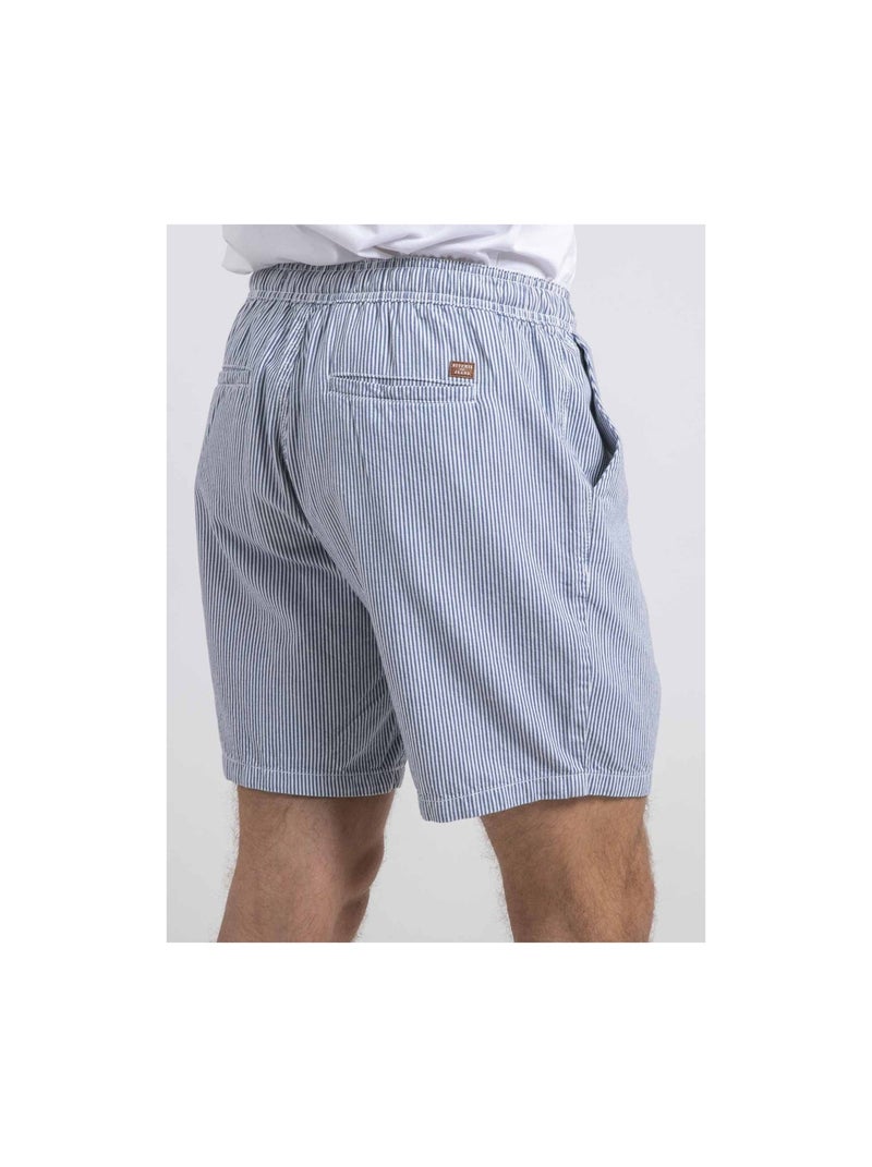 Bermuda rayé BRENT Bleu marine - Kiabi