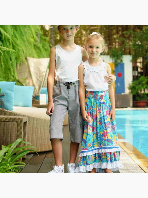 Bermuda Rayures     Poches Cargo  ARCACHON - La Faute à Voltaire - Kiabi