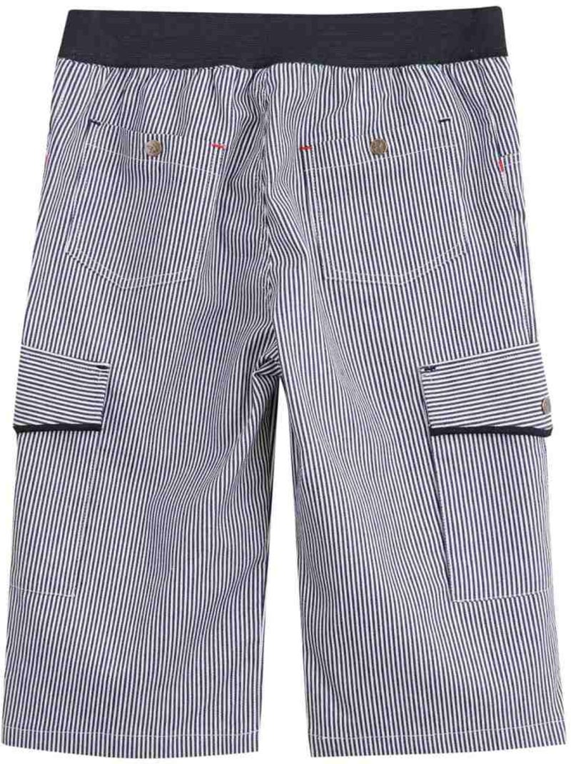 Bermuda Rayures     Poches Cargo  ARCACHON - La Faute à Voltaire Bleu Bleu marine Blanc - Kiabi