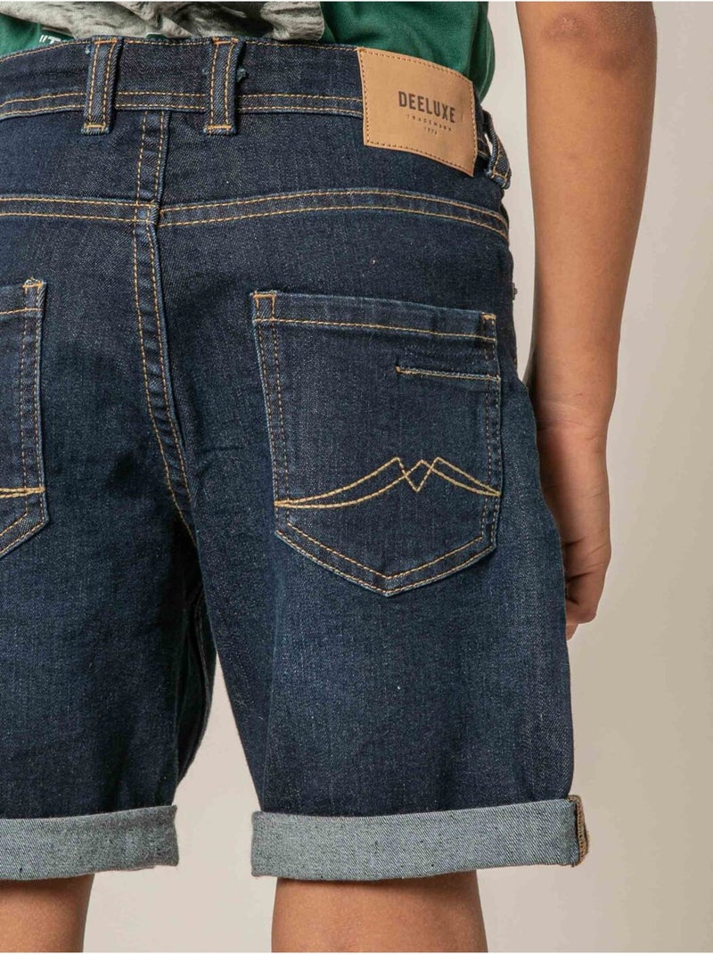 Bermuda regular garçon en jean 'Deeluxe' Bleu clair - Kiabi