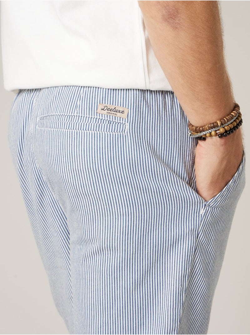 Bermuda regular homme en 100% coton 'Deeluxe' Bleu clair - Kiabi
