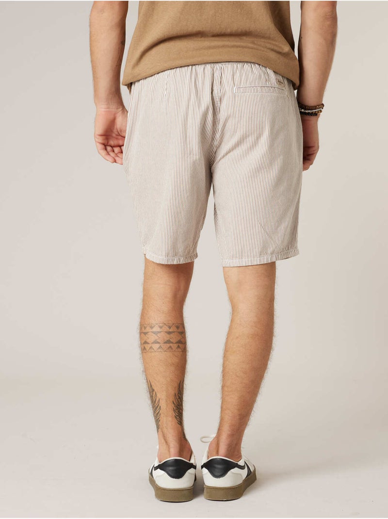Bermuda regular homme en 100% coton 'Deeluxe' Taupe - Kiabi