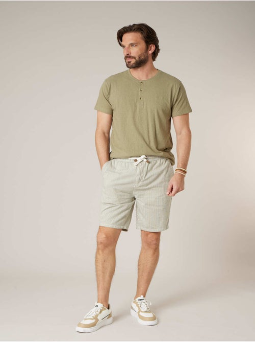 Bermuda regular homme en 100% coton 'Deeluxe' - Kiabi