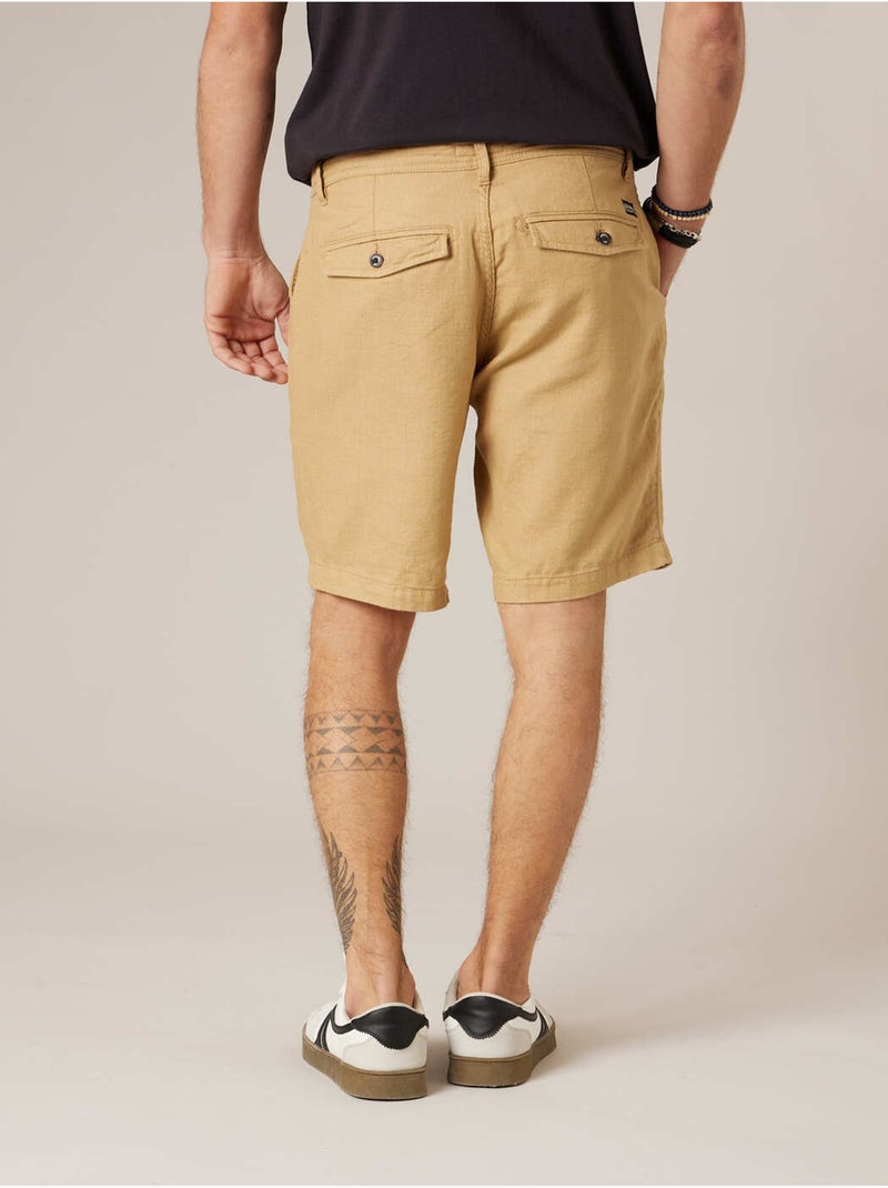 Bermuda régular homme en coton 'Deeluxe' Beige coquille - Kiabi