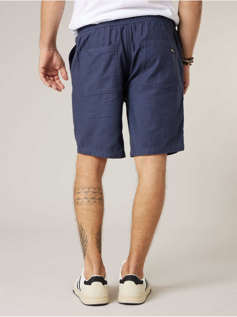 Bermuda rEgular homme en coton 'Deeluxe' Bleu marine - Kiabi