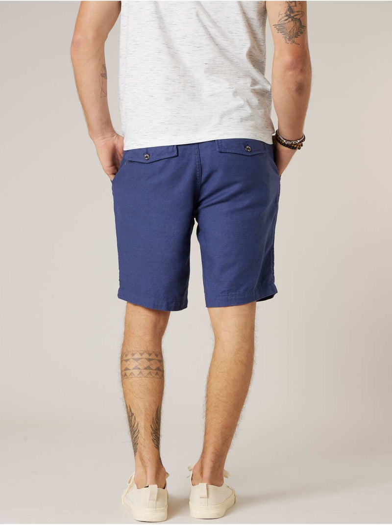 Bermuda régular homme en coton 'Deeluxe' Indigo - Kiabi