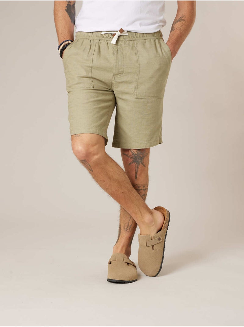 Bermuda rEgular homme en coton 'Deeluxe' Vert clair - Kiabi