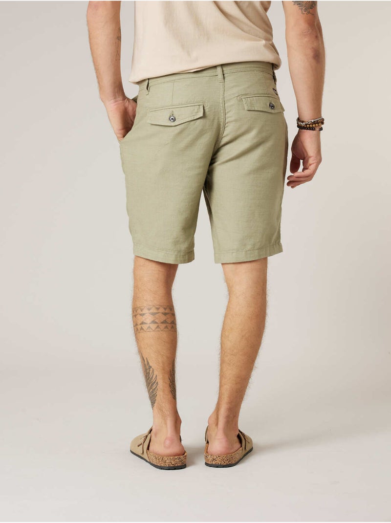 Bermuda régular homme en coton 'Deeluxe' Vert clair - Kiabi