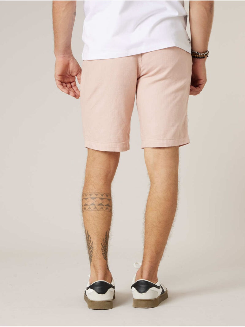 Bermuda régular homme en coton 'Deeluxe' Vieux rose - Kiabi