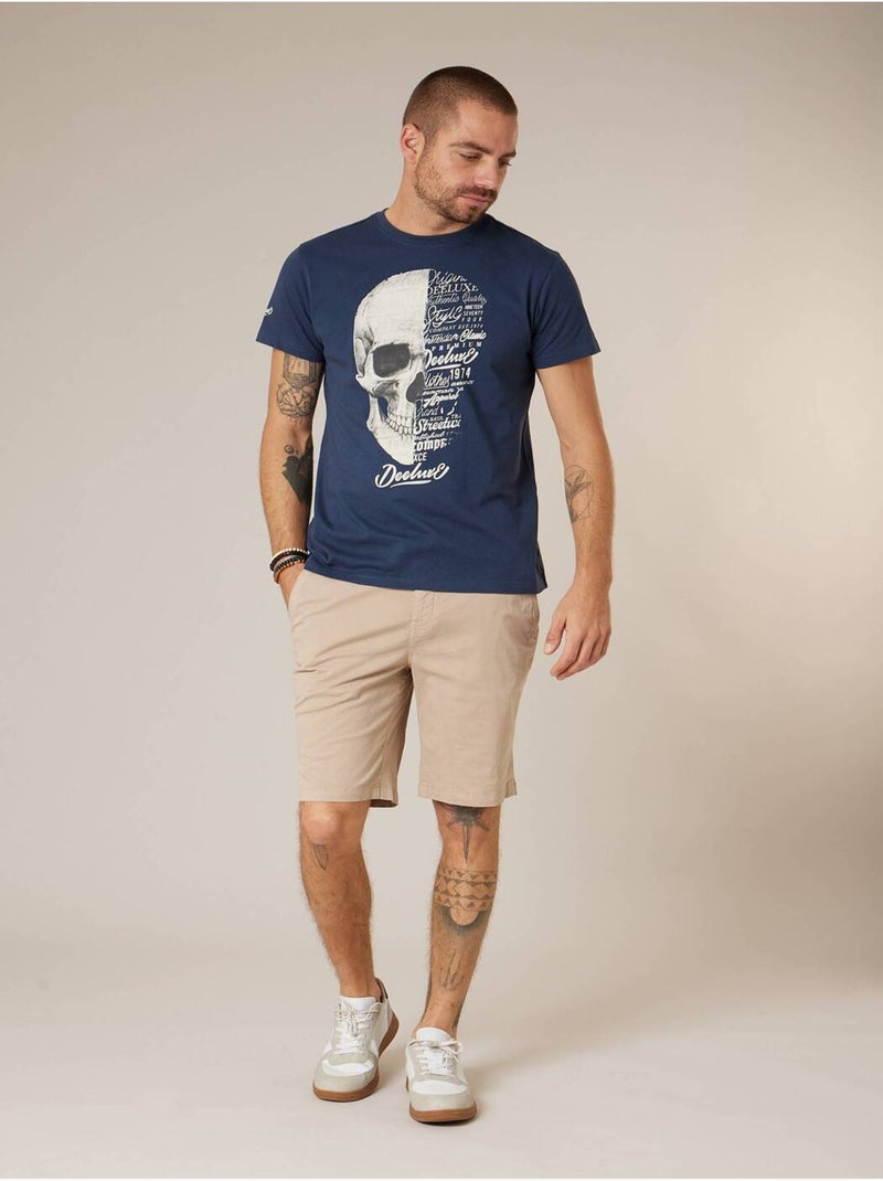 Bermuda régular homme en coton stretch 'Deeluxe' Beige gris - Kiabi