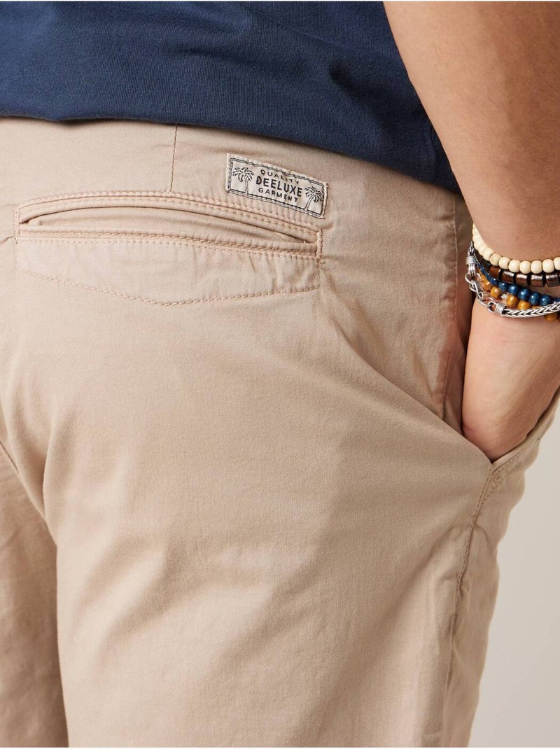 Bermuda régular homme en coton stretch 'Deeluxe' Beige gris - Kiabi