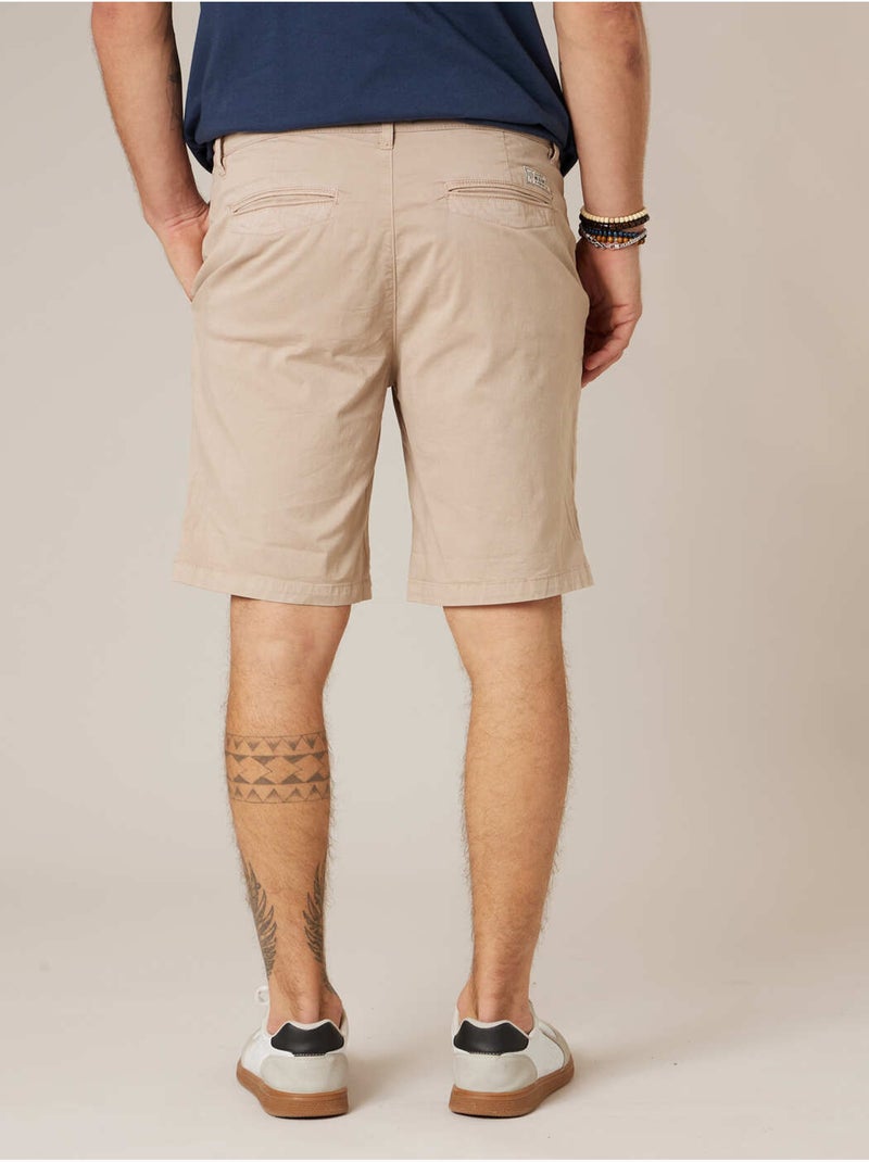 Bermuda régular homme en coton stretch 'Deeluxe' Beige gris - Kiabi