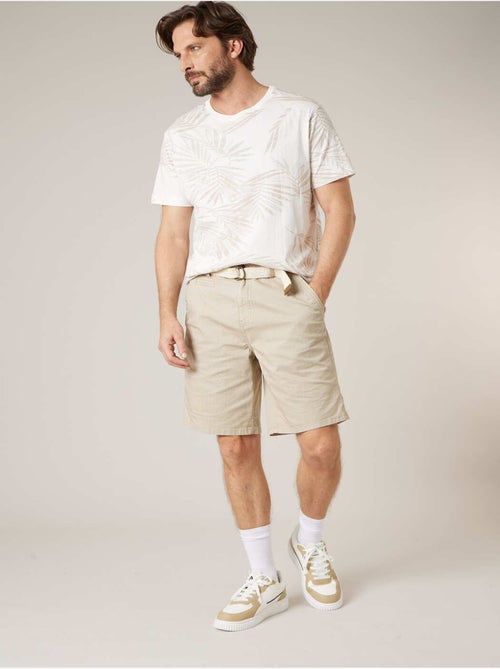 Bermuda régular homme en coton stretch 'Deeluxe' - Kiabi