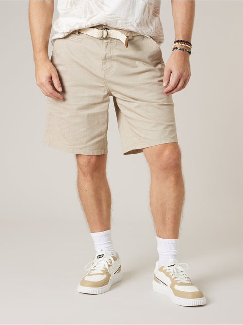 Bermuda régular homme en coton stretch 'Deeluxe' - Kiabi