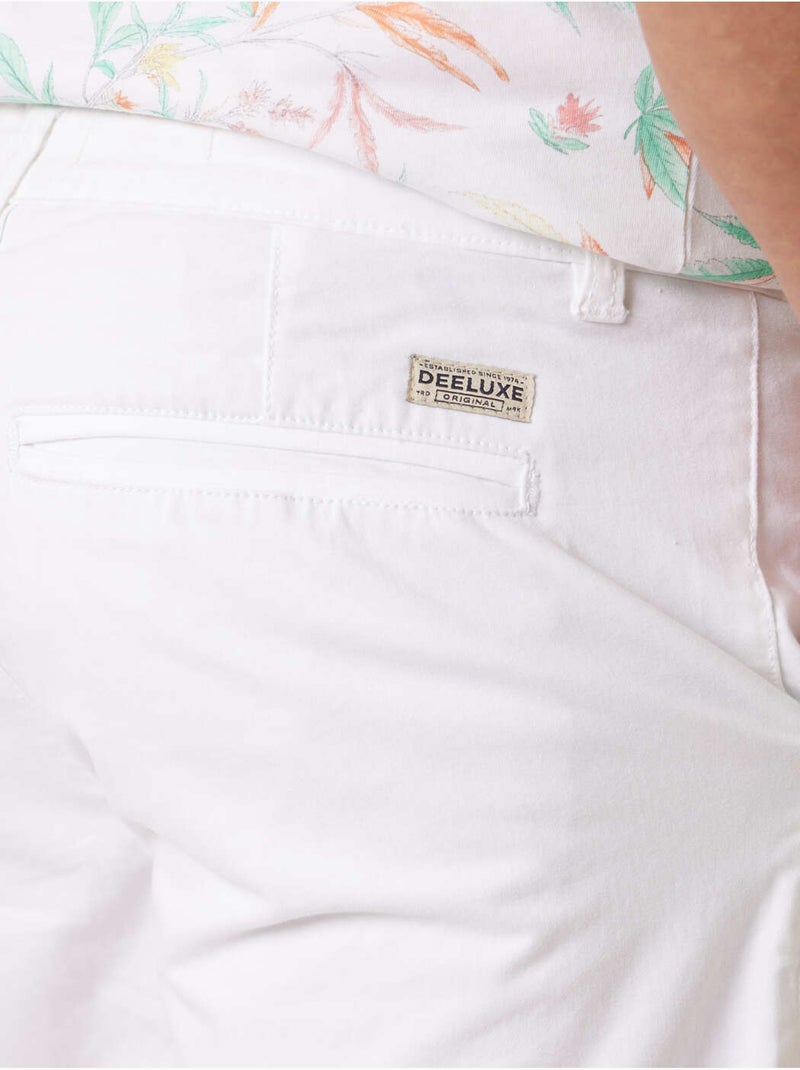 Bermuda regular homme en coton stretch 'Deeluxe' Blanc - Kiabi