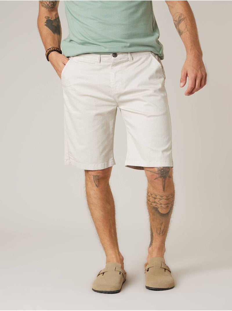 Bermuda regular homme en coton stretch 'Deeluxe' Gris - Kiabi