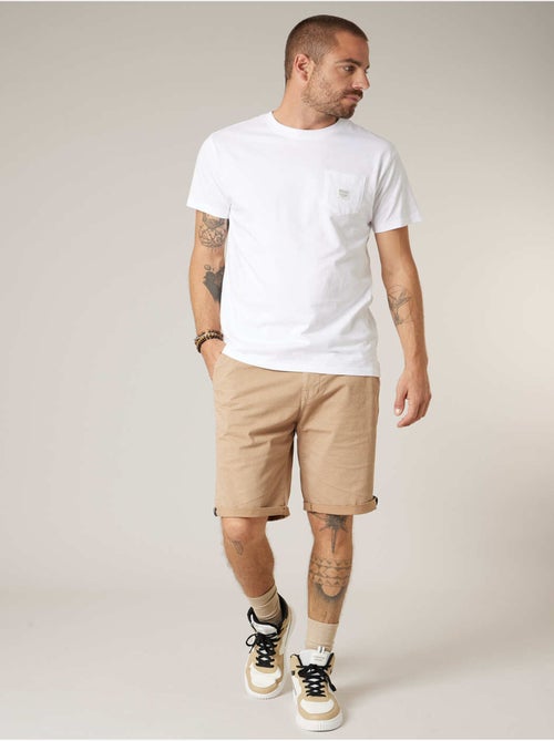 Bermuda régular homme en coton stretch 'Deeluxe' - Kiabi