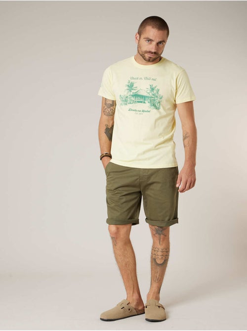 Bermuda regular homme en coton stretch 'Deeluxe' - Kiabi