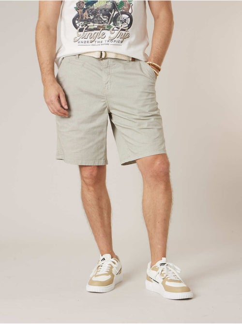 Bermuda régular homme en coton stretch 'Deeluxe' - Kiabi