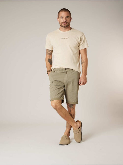 Bermuda régular homme en coton stretch 'Deeluxe' - Kiabi