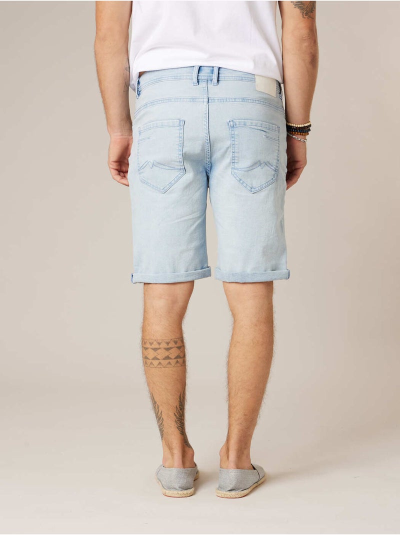 Bermuda regular homme en jean 'Deeluxe' Bleu ciel - Kiabi