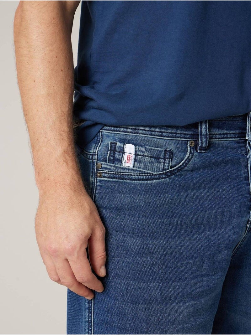 Bermuda regular homme en jean 'Deeluxe' Bleu foncé - Kiabi