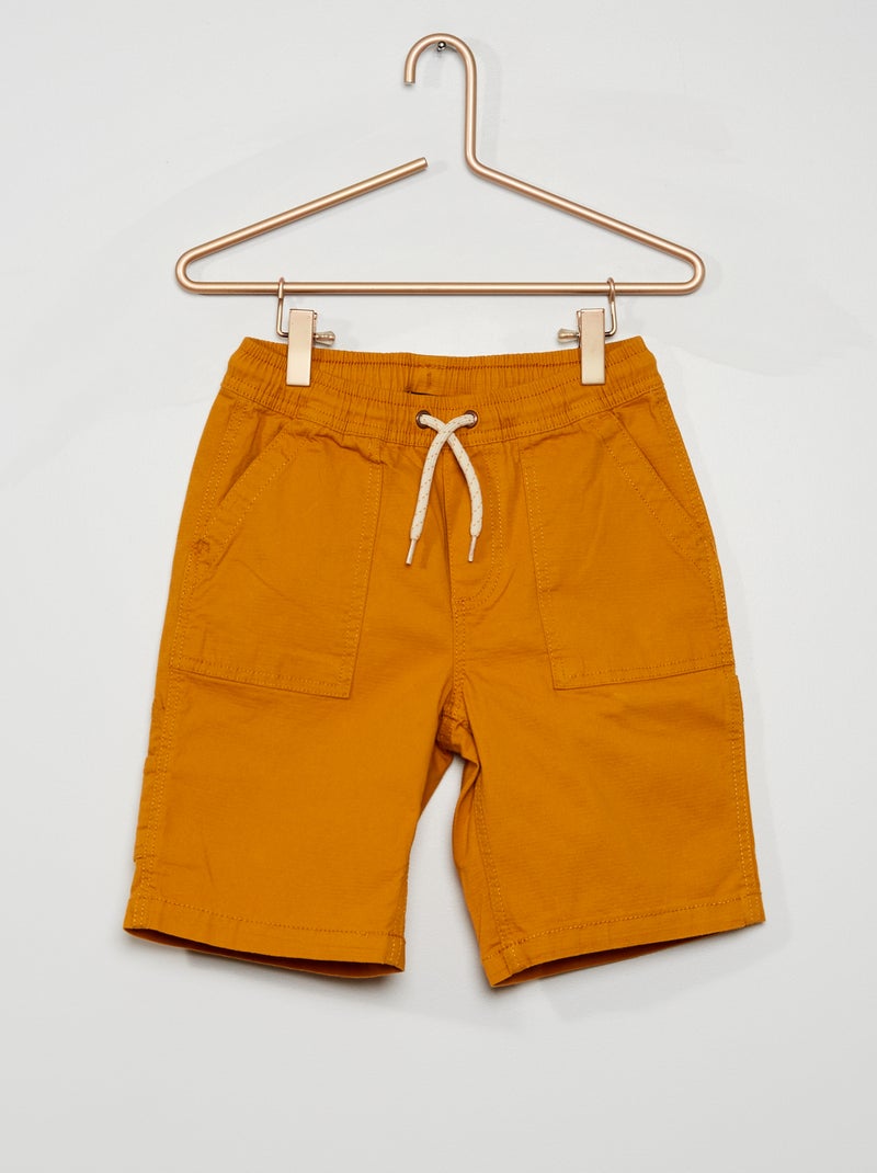 Bermuda regular jaune moutarde - Kiabi