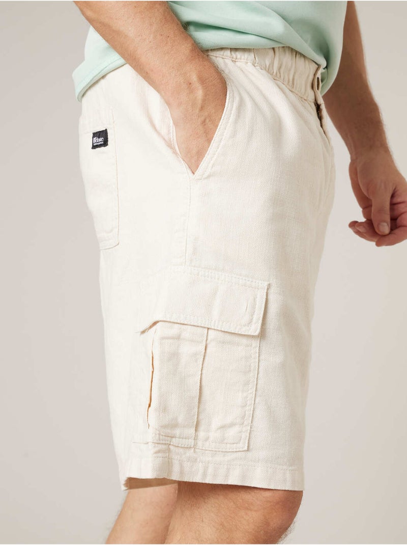 Bermuda relaxed homme en 100% coton 'Deeluxe' Beige argile - Kiabi