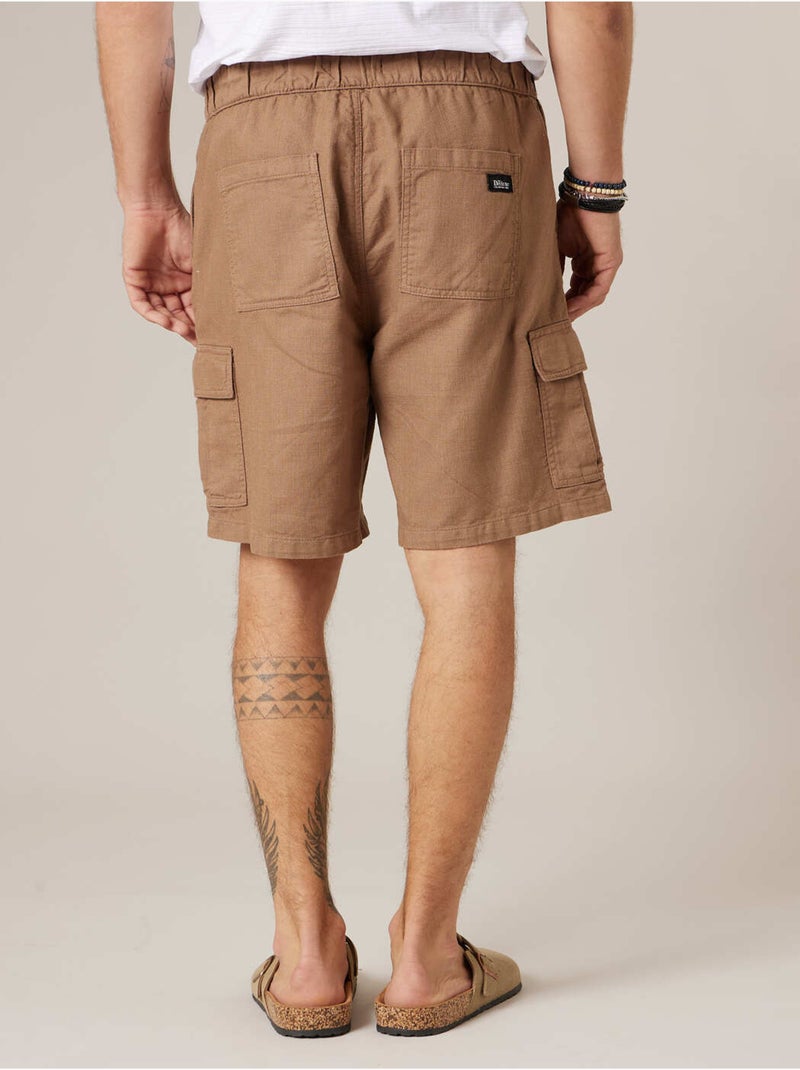 Bermuda relaxed homme en 100% coton 'Deeluxe' Taupe - Kiabi