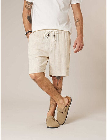 Bermuda relaxed homme lin 'Deeluxe'