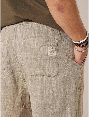 Bermuda relaxed homme lin 'Deeluxe'