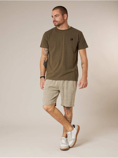 Bermuda relaxed homme lin 'Deeluxe' - Kiabi