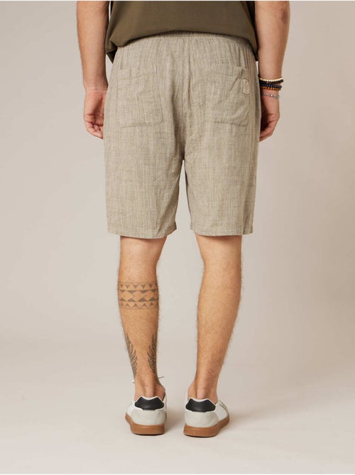 Bermuda relaxed homme lin 'Deeluxe' - Kiabi