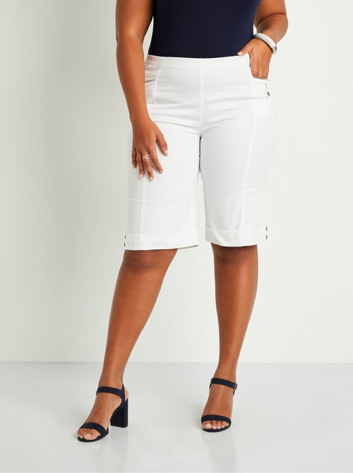 Bermuda revers ceinture semi-élastiquée - Kiabi