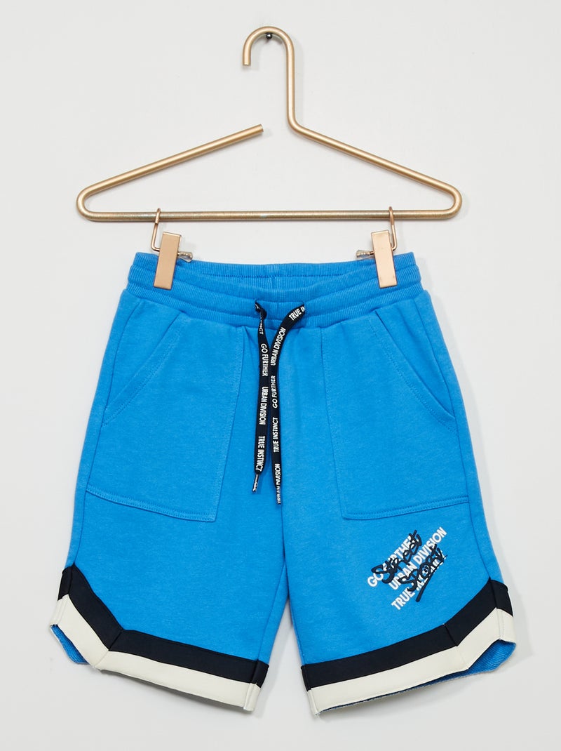 Bermuda sport en molleton Bleu - Kiabi