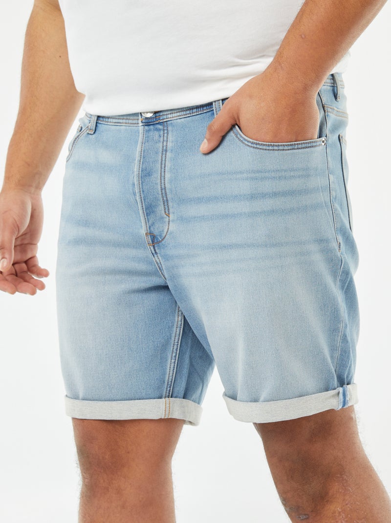 Bermuda stretch en denim Triple stone - Kiabi