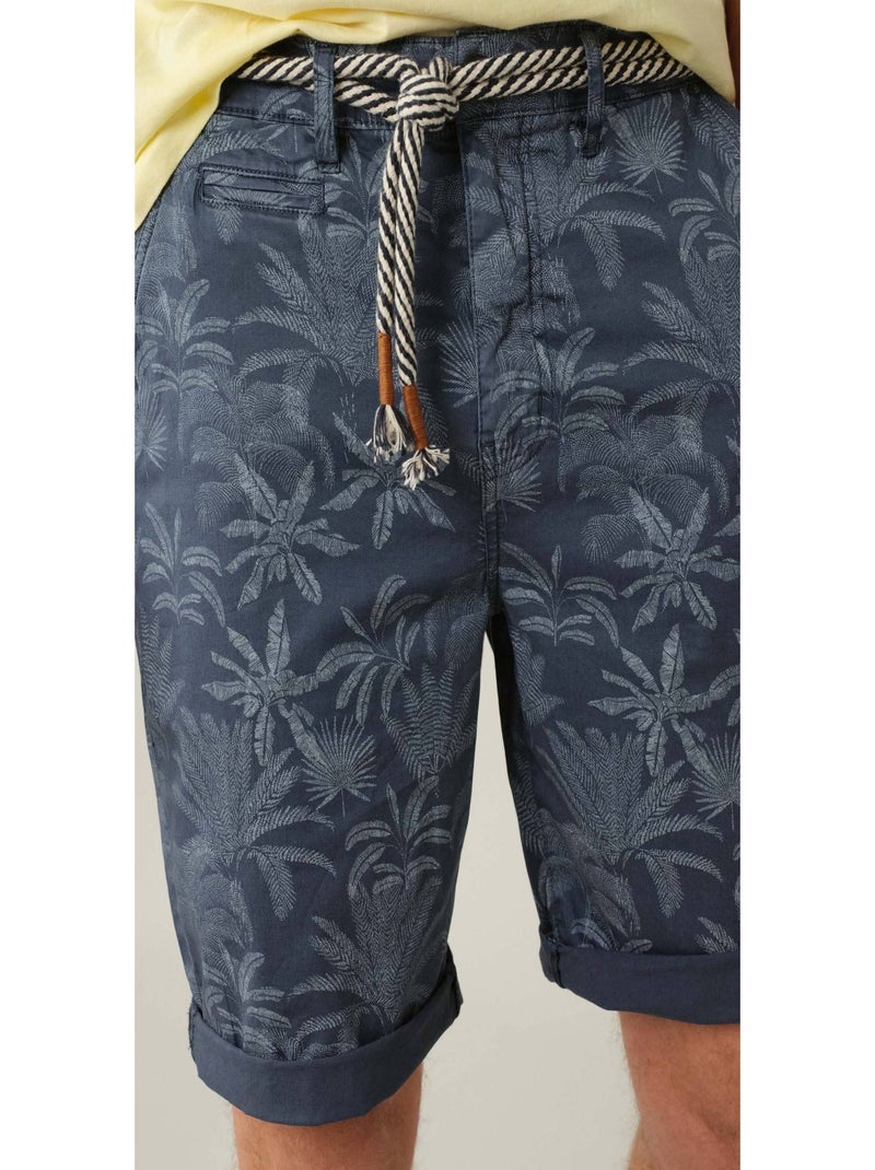 Bermuda style exotique  'Deeluxe' Bleu marine - Kiabi