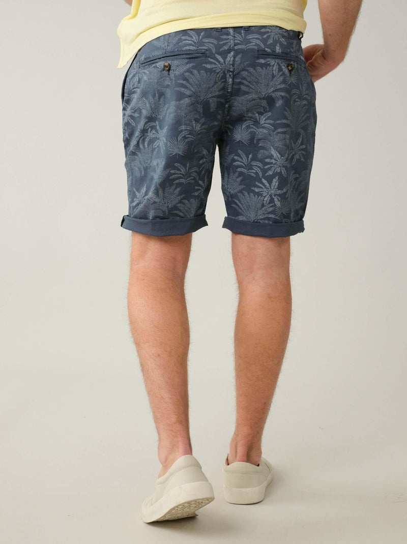 Bermuda style exotique  'Deeluxe' Bleu marine - Kiabi