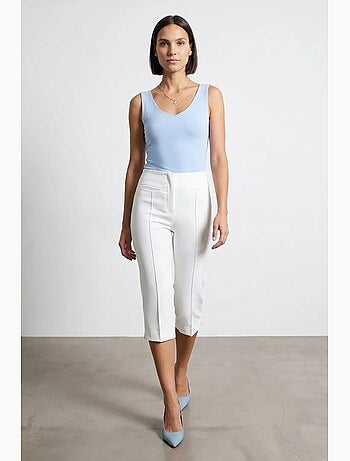 Bermuda taille haute coupe cigarette dilvin