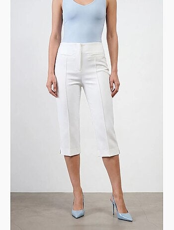 Bermuda taille haute coupe cigarette dilvin