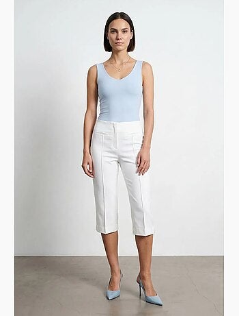Bermuda taille haute coupe cigarette dilvin